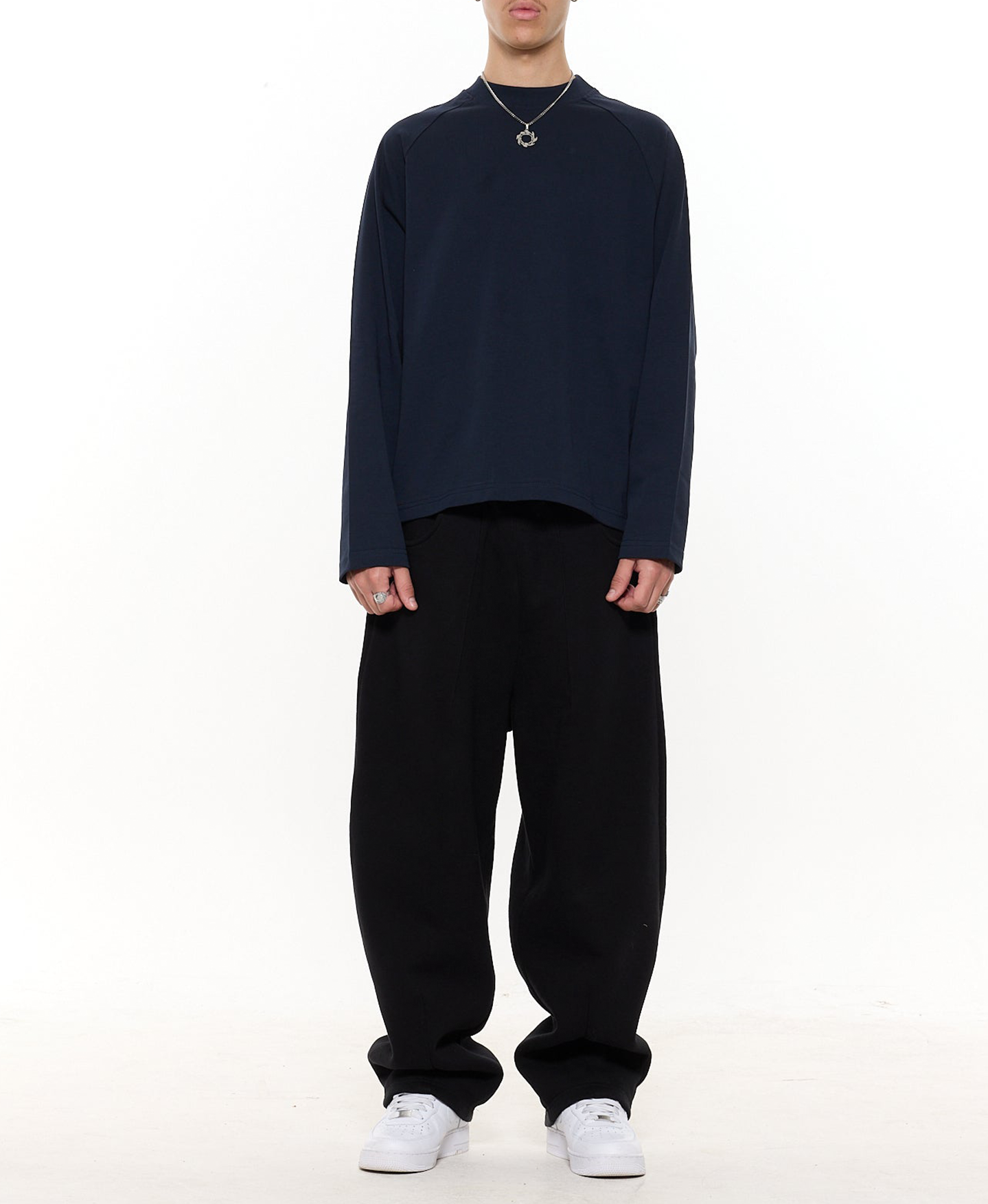 300 GSM 'Navy' Long Sleeves T-shirt