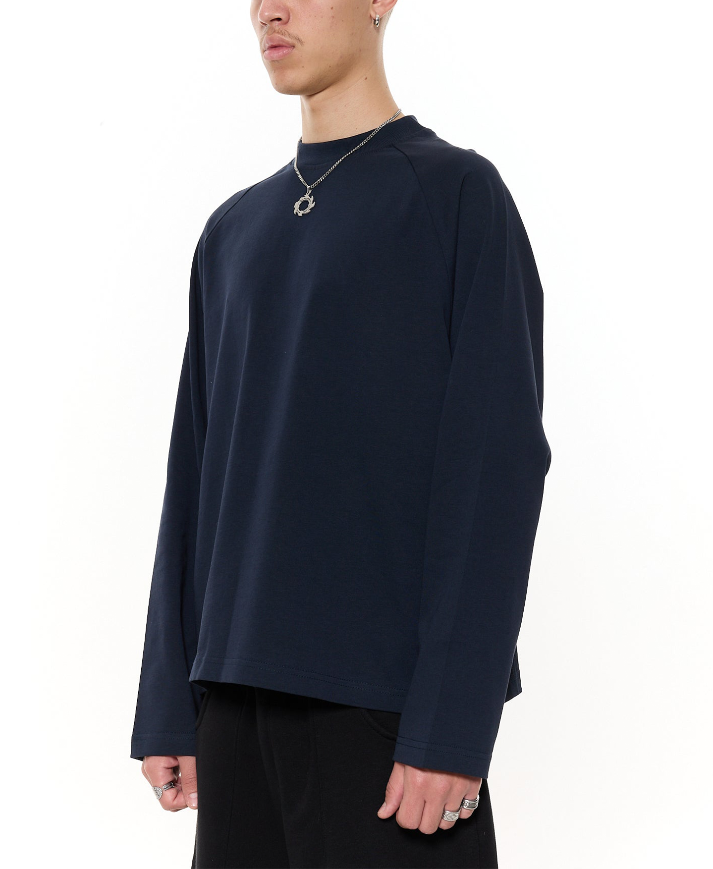 300 GSM 'Navy' Long Sleeves T-shirt