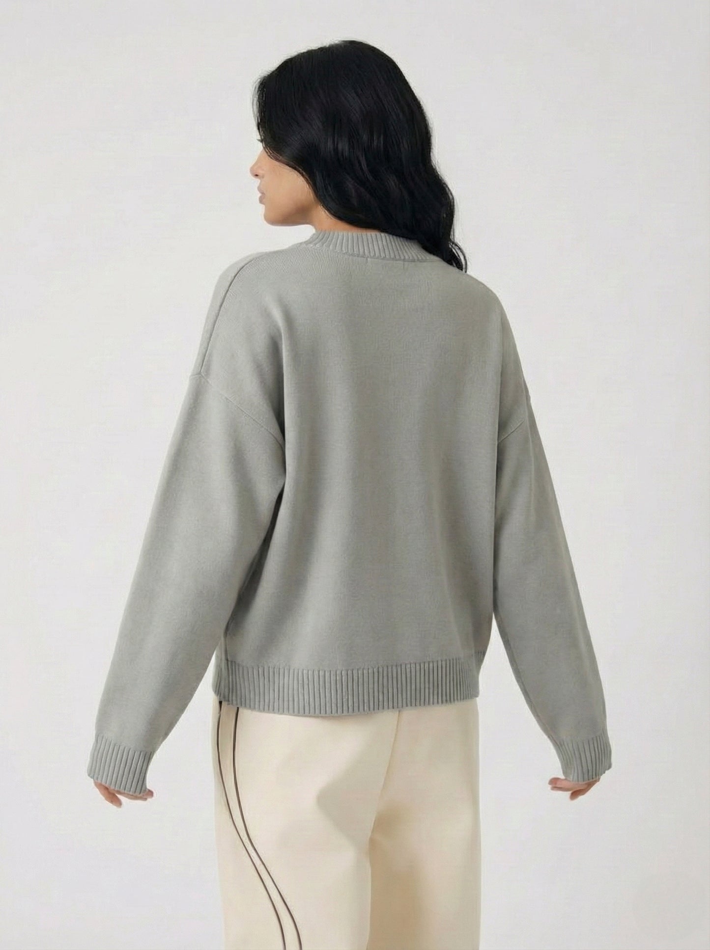 Fine Knit “Light Grey” Sweater