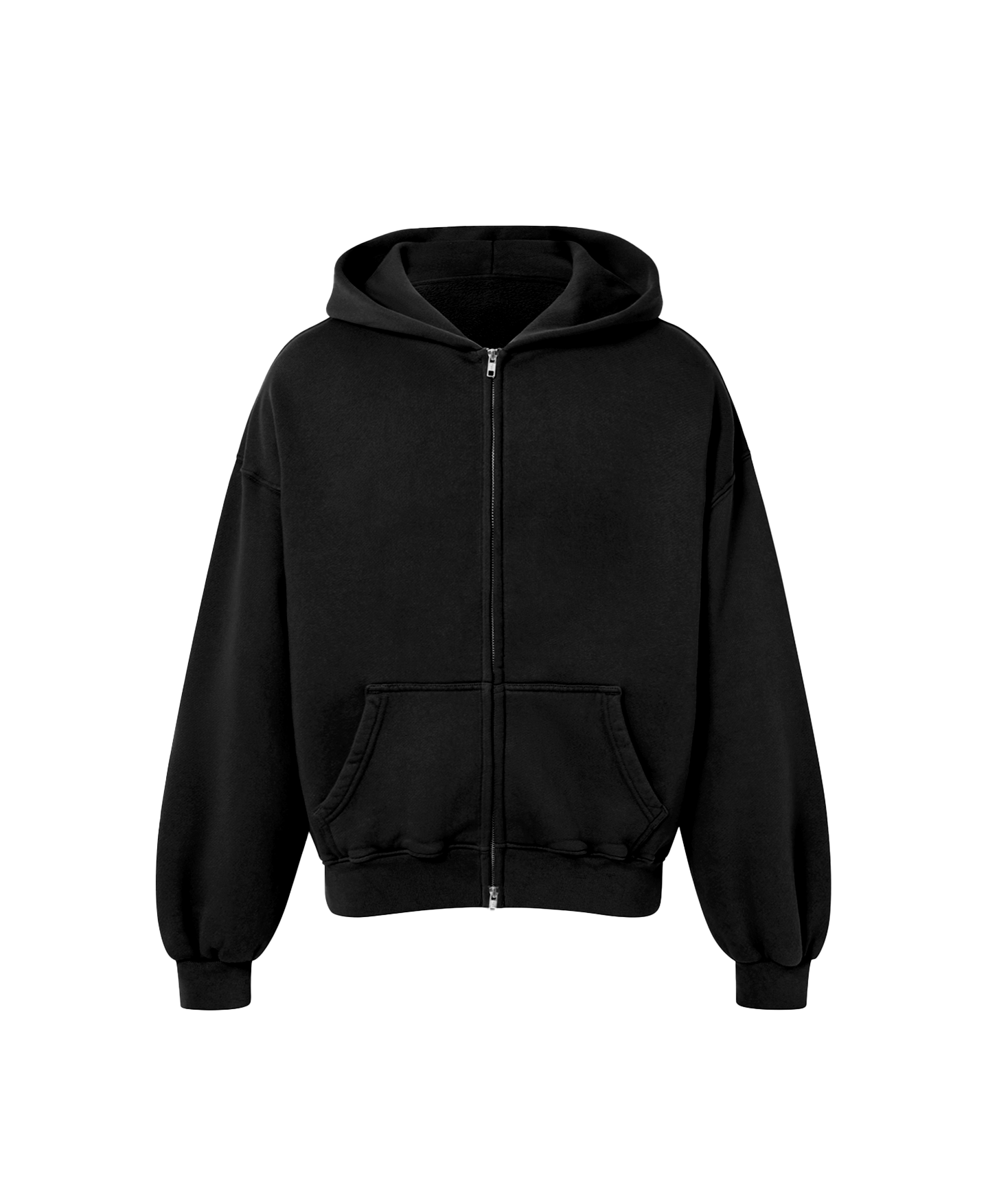 400 GSM 'Black' DOUBLE ZIP HOODIE – Freeze Studios