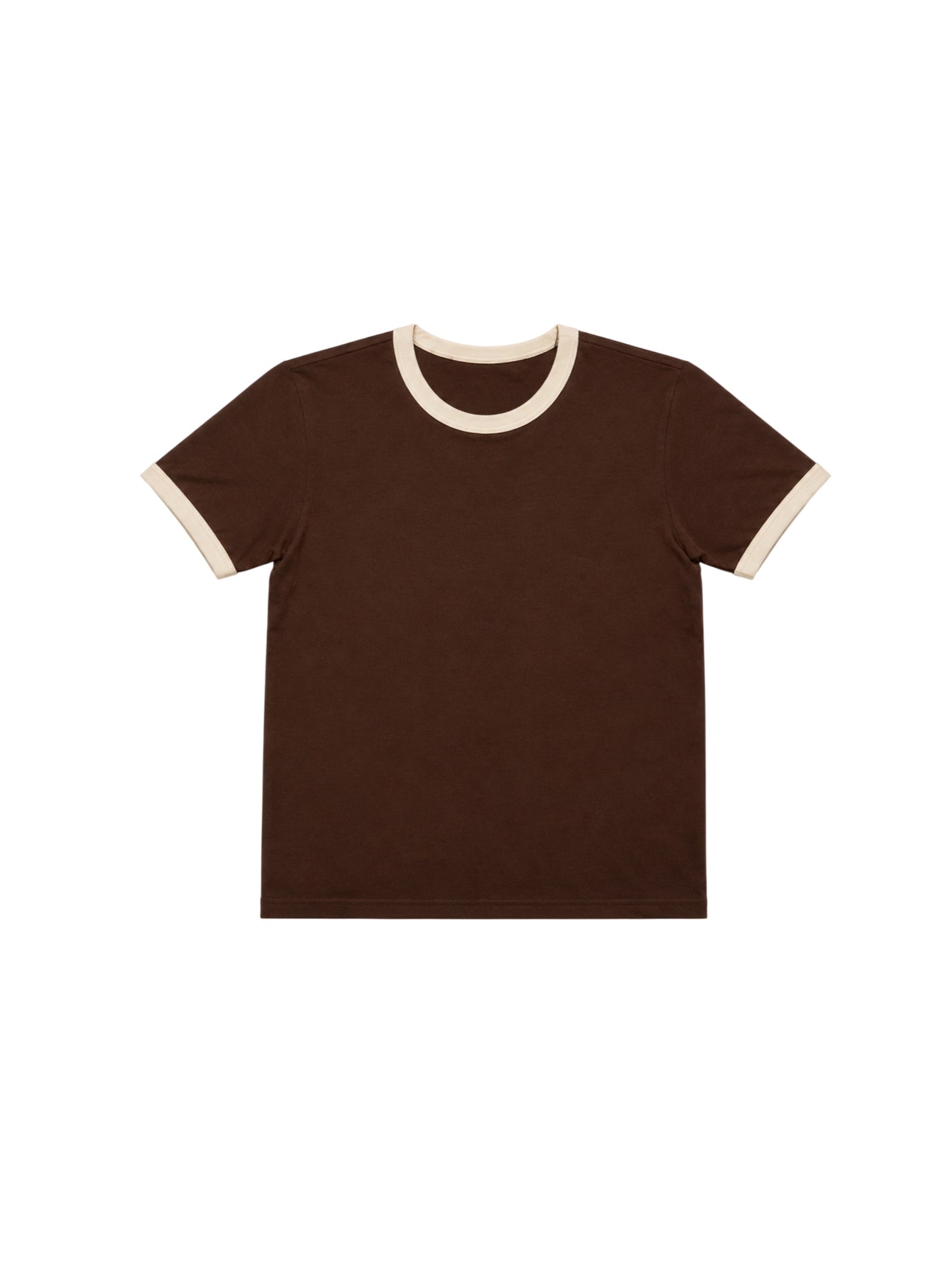 240 GSM ‘Brown & Off-White’ Ringer Tee (Ships July 4th)