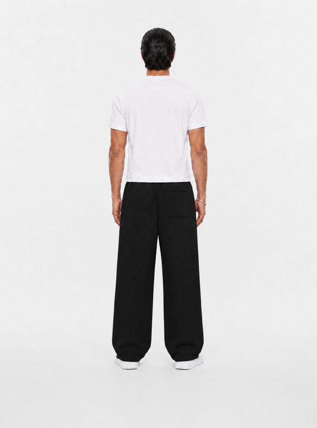 400 GSM "Black" Straight Sweatpants