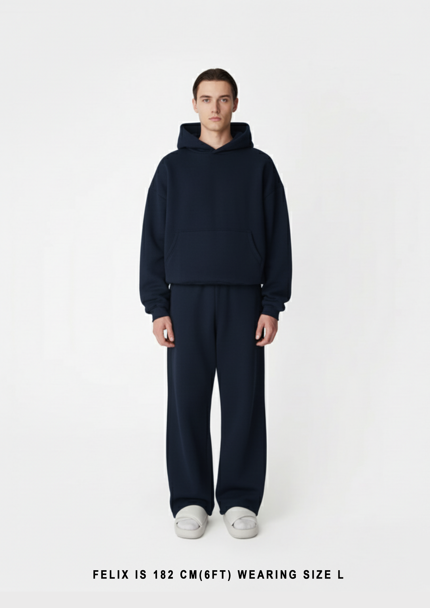 400 GSM "Navy" Straight Sweatpants