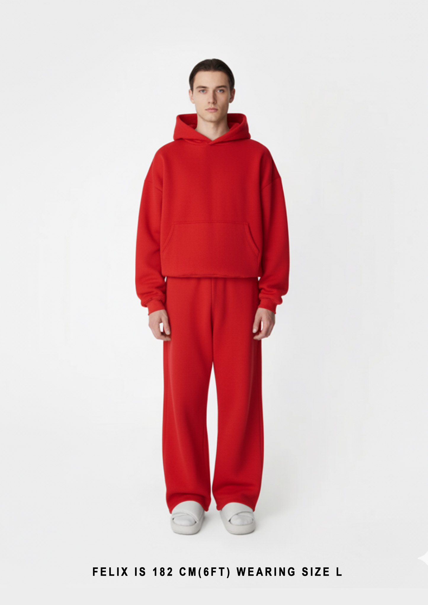 400 GSM "Red" Straight Sweatpants