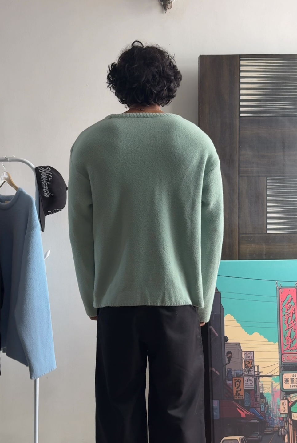Mohair Knitwear ‘AQUA GREEN’ Sweater