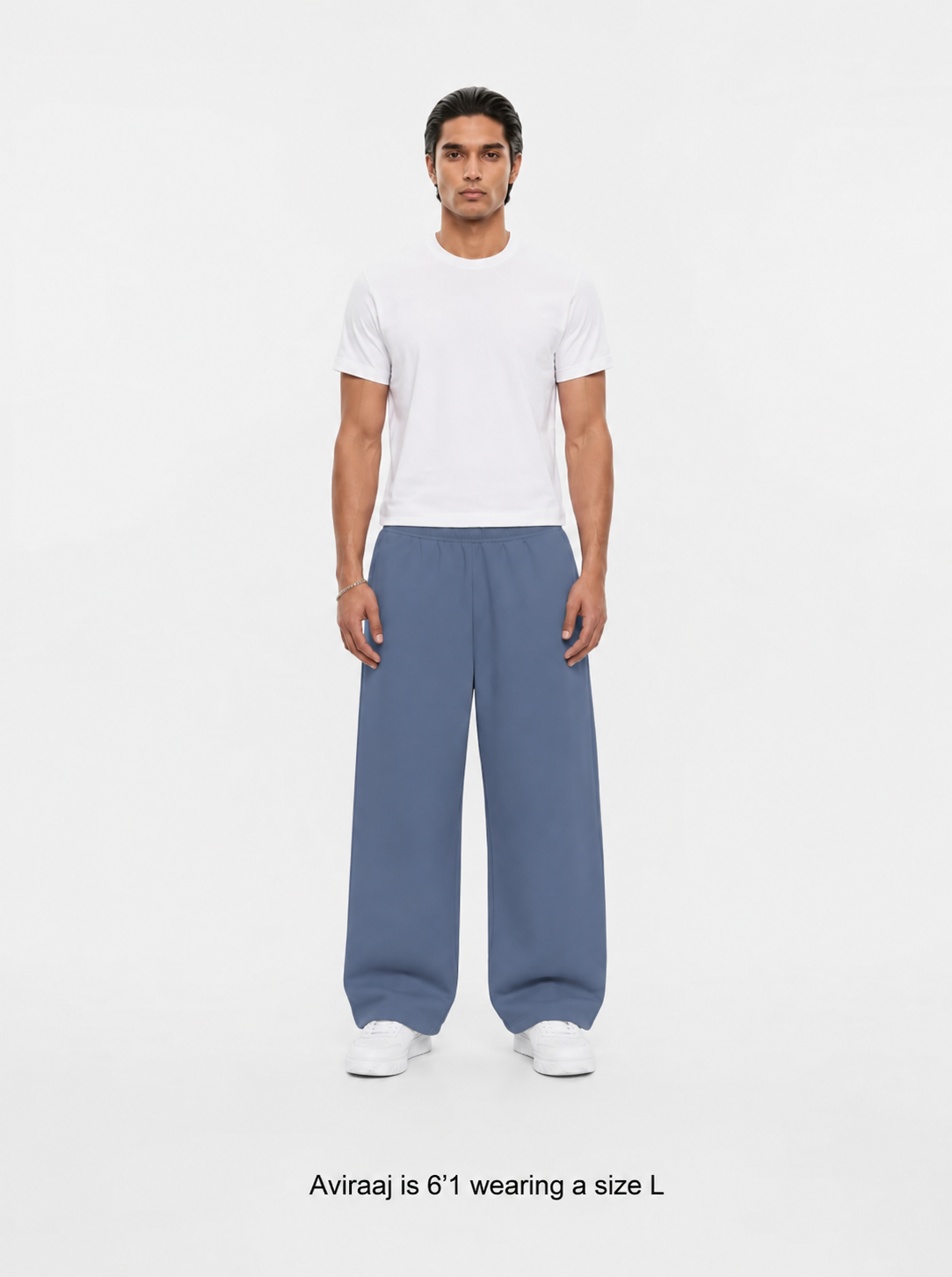 400 GSM ‘Stone-Blue’ Straight Sweatpants