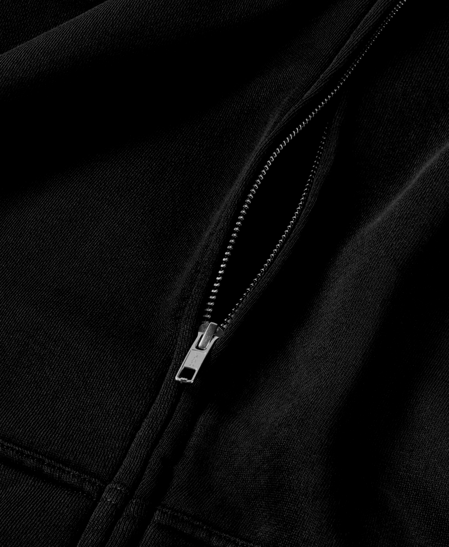 400 GSM 'Black' DOUBLE ZIP HOODIE