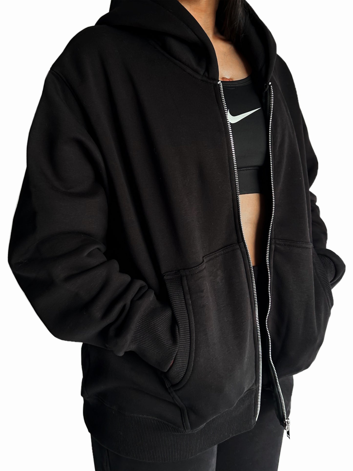 Black Zip Hoodie