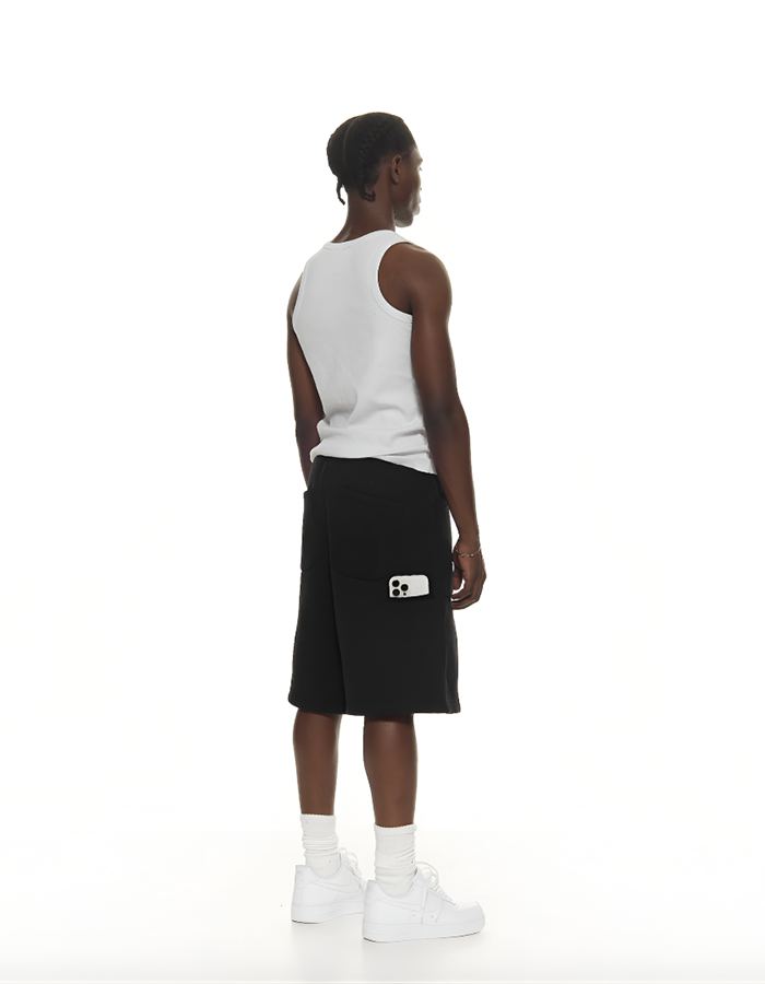350 GSM "BLACK" COZY SHORTS