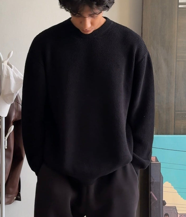 7 Gauge "Black" Knit Sweater