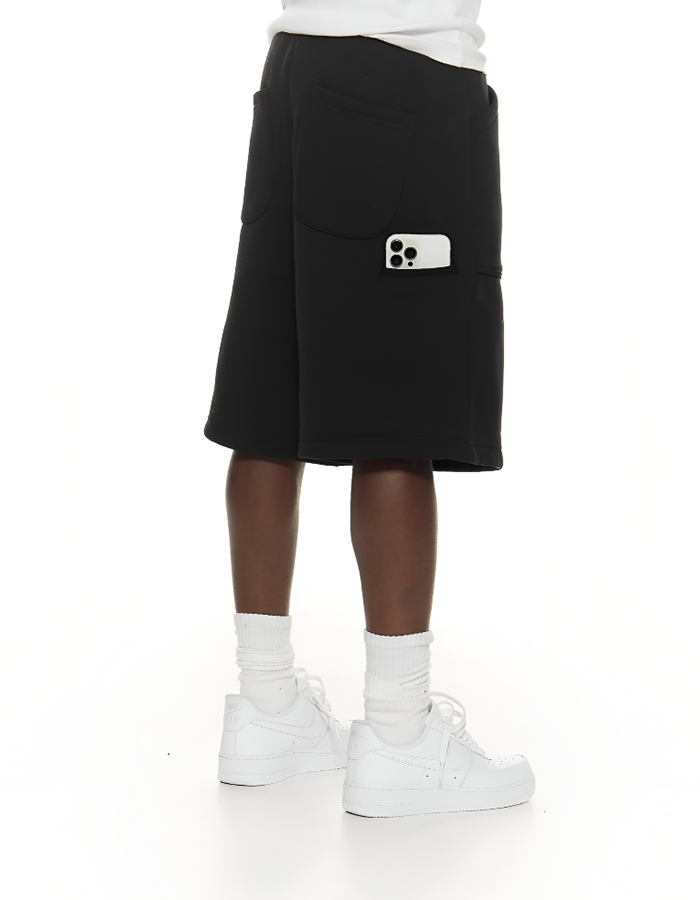 350 GSM "BLACK" COZY SHORTS