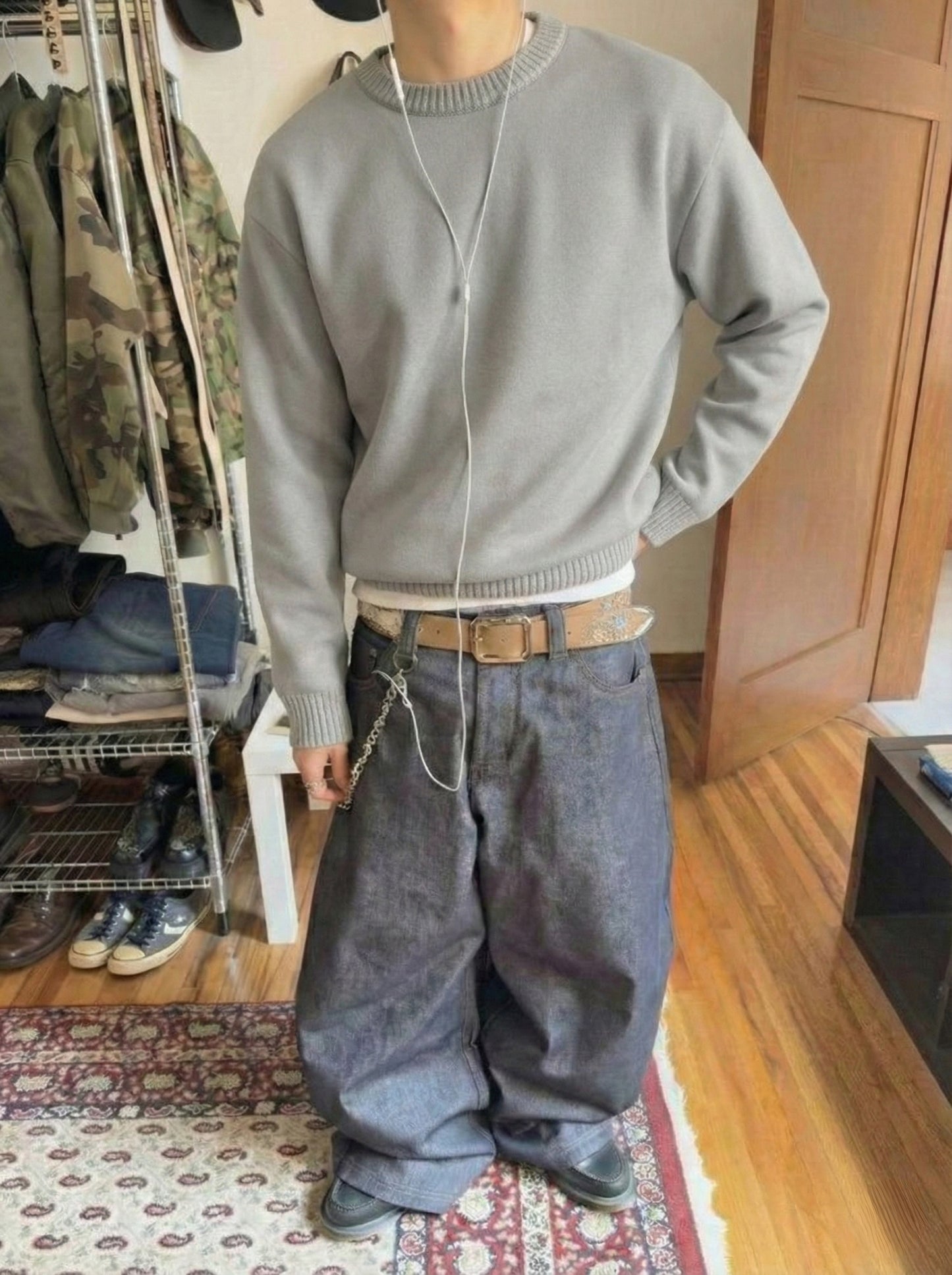 Fine Knit “Light Grey” Sweater