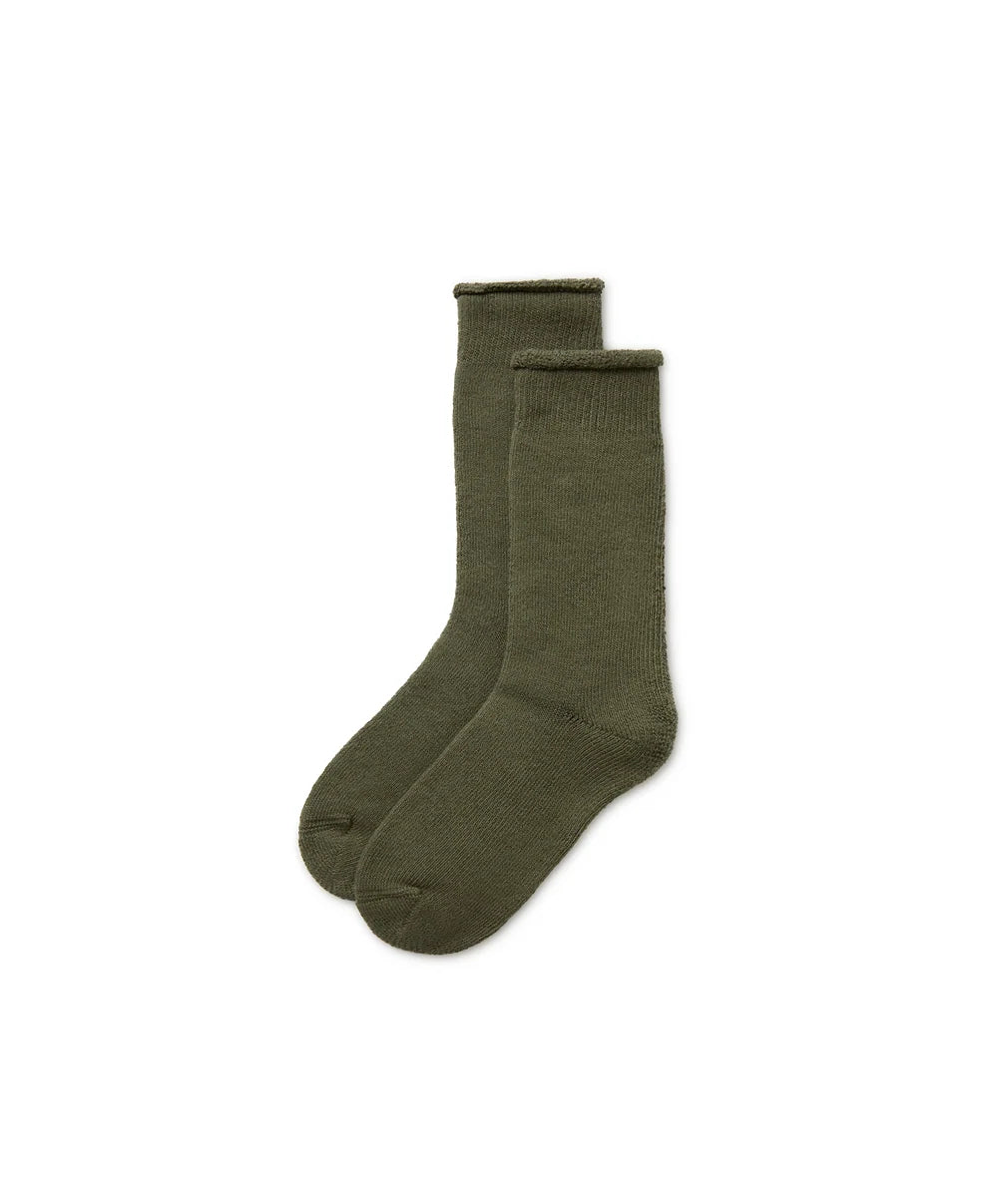 Boucle 'Deep-Olive' Socks