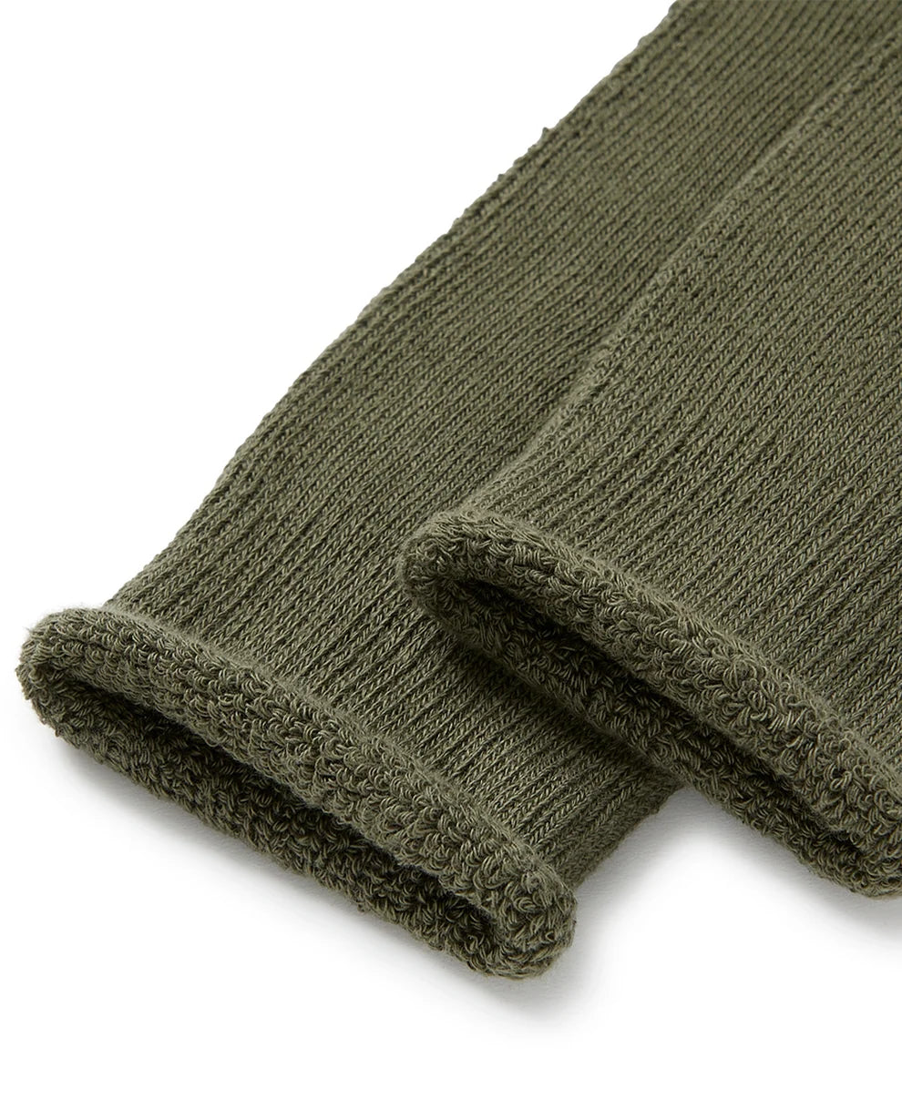 Boucle 'Deep-Olive' Socks