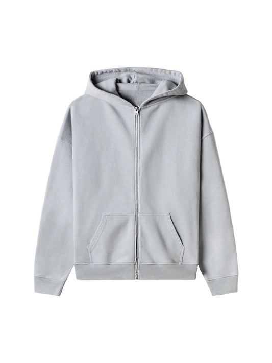 Grey Zip Hoodie