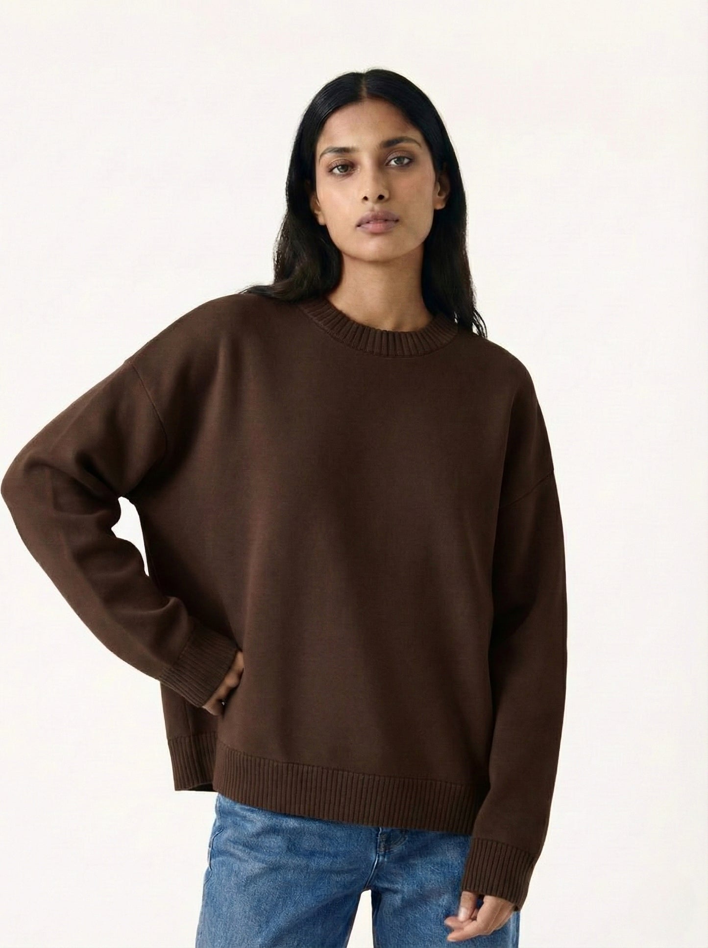 Fine Knit “Dark Chocolate” Sweater