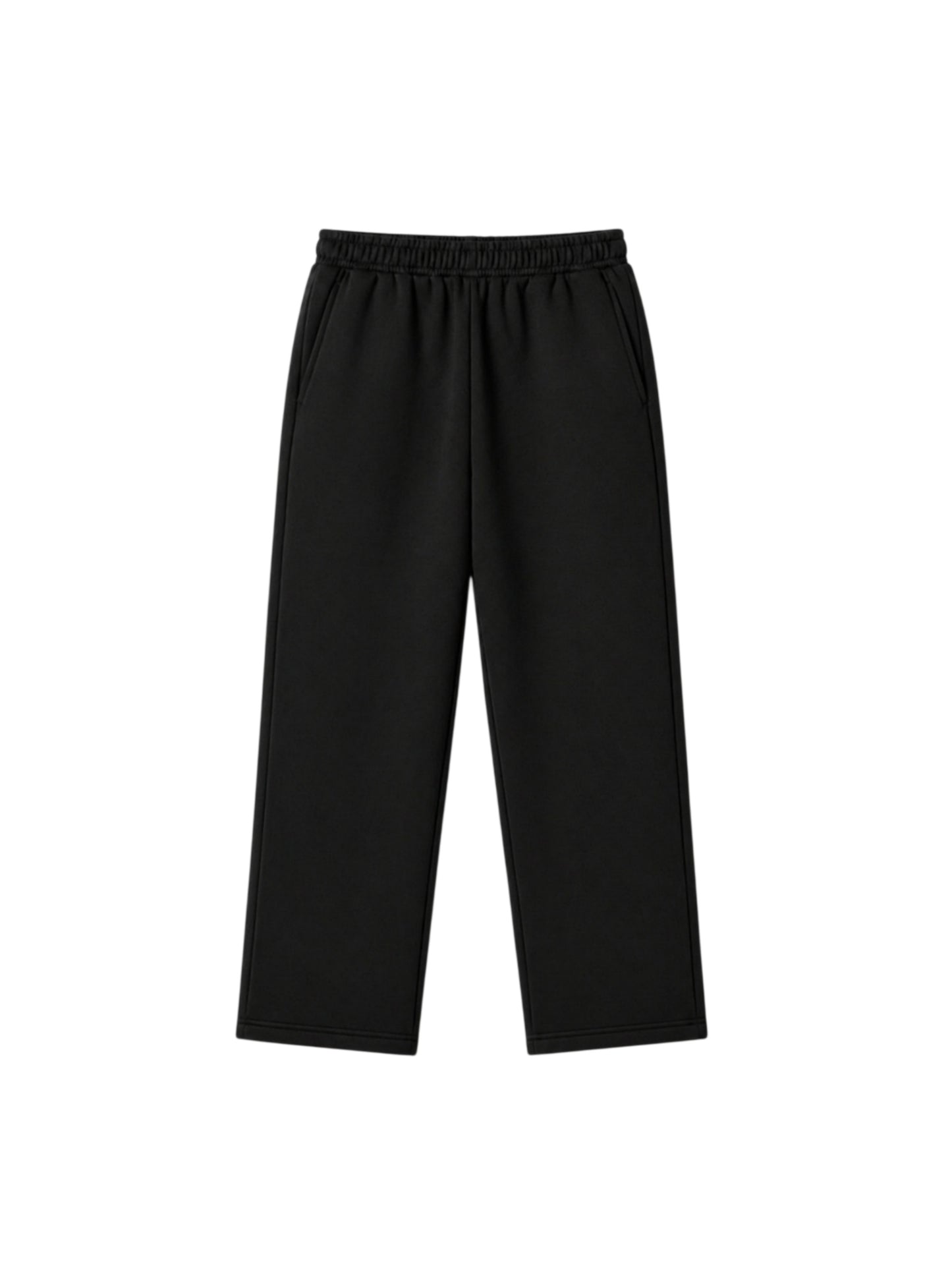 400 GSM "Black" Straight Sweatpants