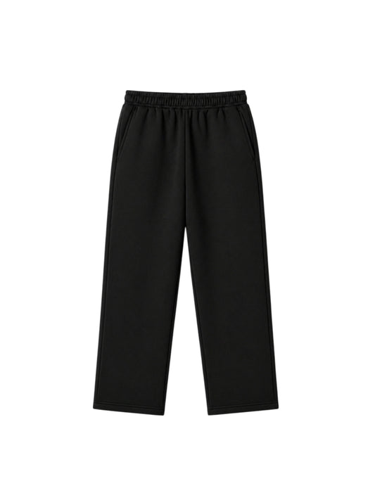 400 GSM "Black" Straight Sweatpants
