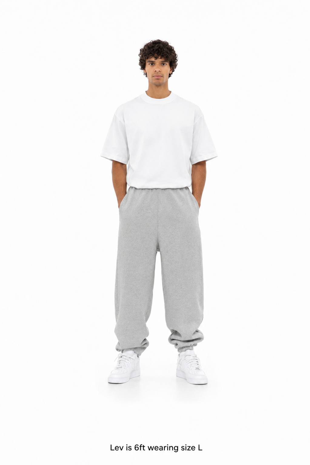 350 GSM ‘HEATHER GREY’ Baggy Sweatpants