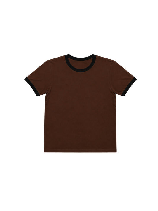240 GSM ‘Brown & Black’ Ringer Tee
