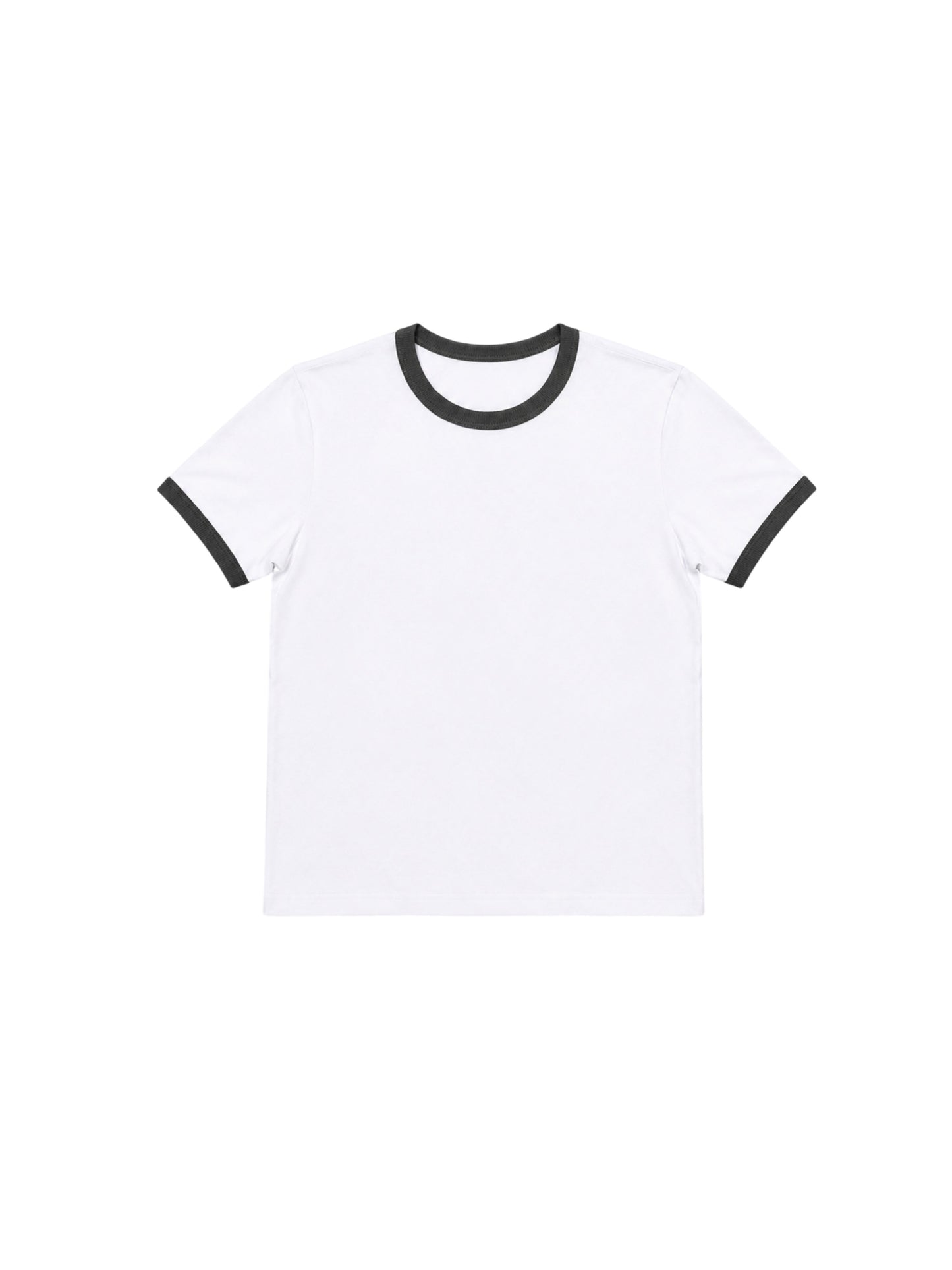 240 GSM ‘White & Deep Grey’ Ringer Tee (Ships July 4th)