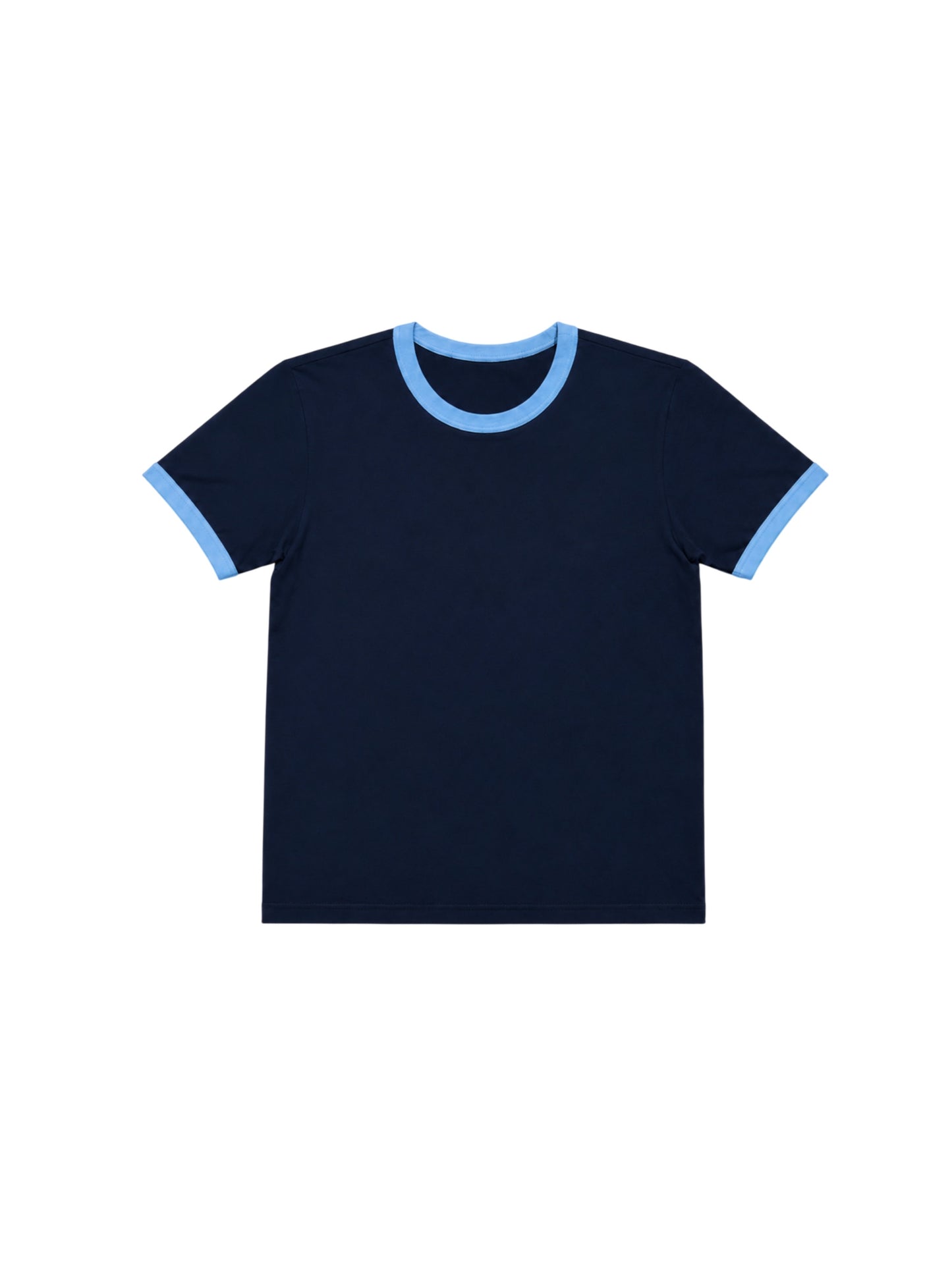 240 GSM ‘Navy & Sky Blue’ Ringer Tee (Ships July 4th)