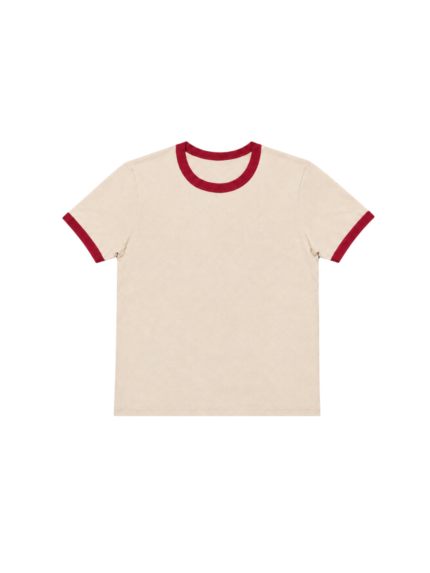 240 GSM ‘Off White & Red’ Ringer tee (Ships July 4th)