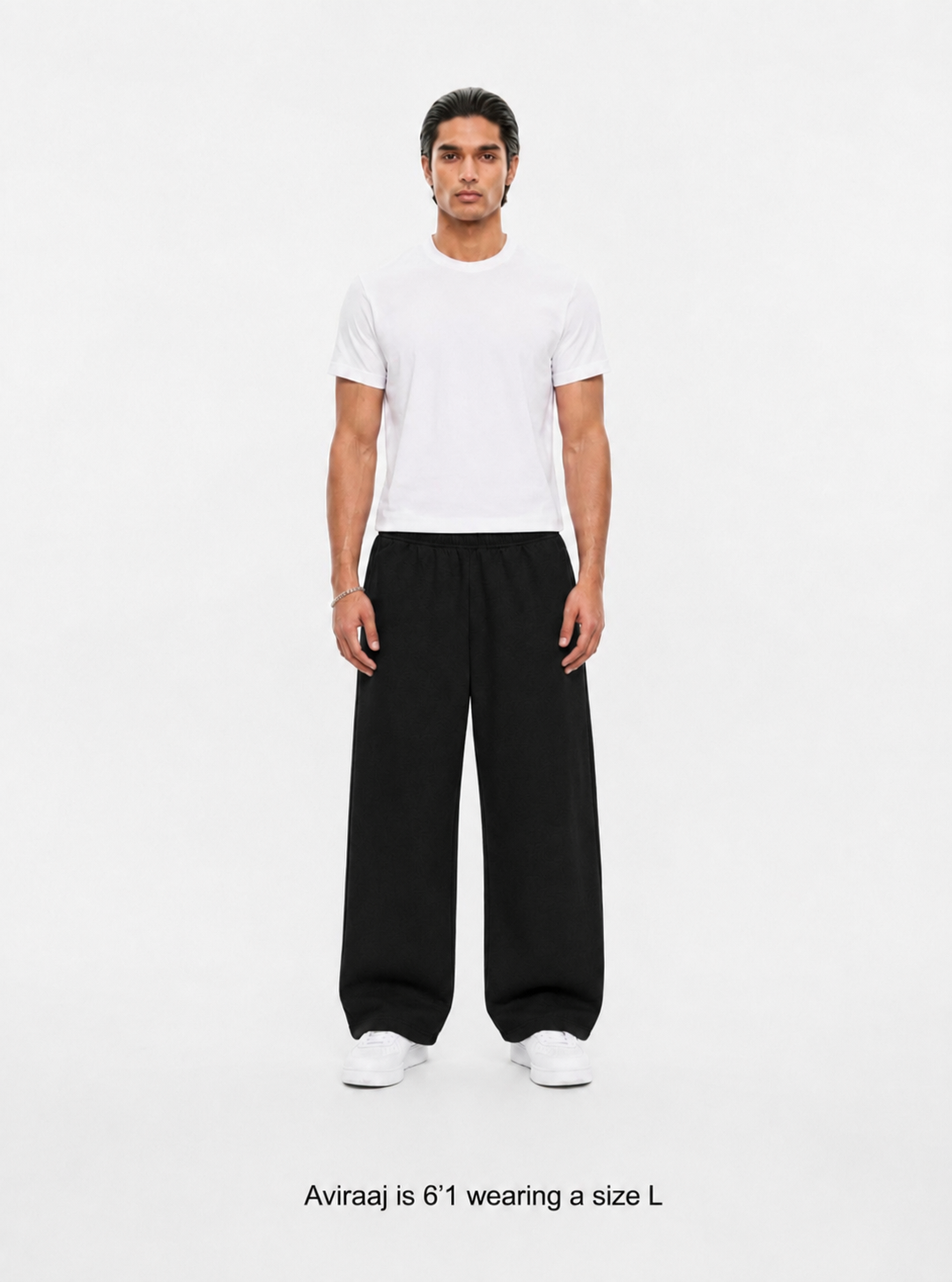 400 GSM "Black" Straight Sweatpants