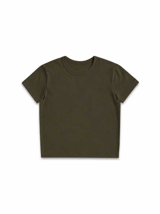 240 GSM ‘Deep-Olive’ BABY TEE