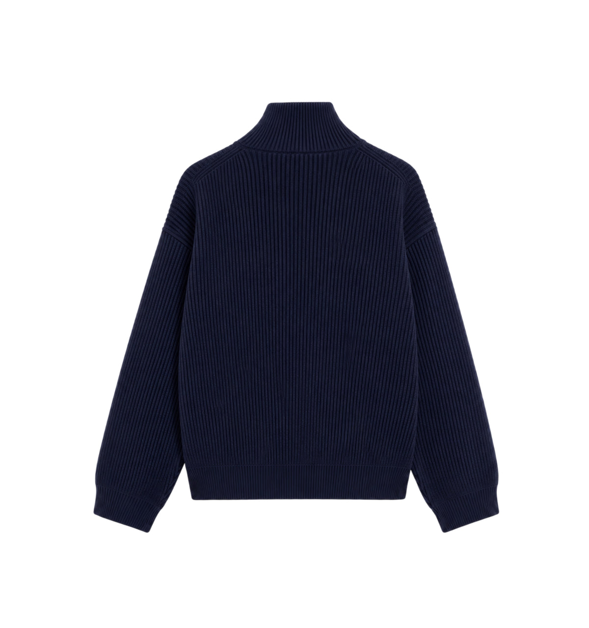 5 GAUGE ‘Navy’ Q-ZIP KNIT SWEATER