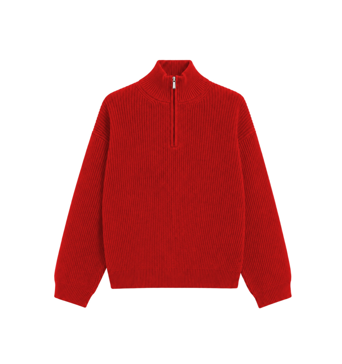 5 GAUGE ‘Burgundy’ Q-ZIP KNIT SWEATER
