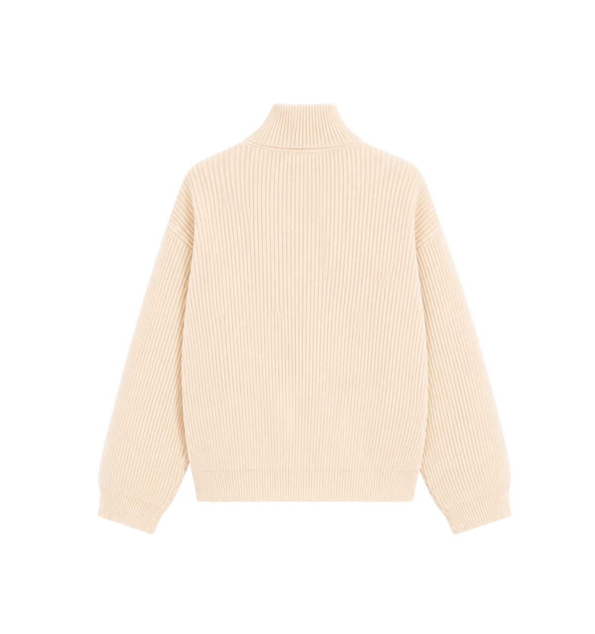 5 GAUGE ‘Off-White’ Q-ZIP KNIT SWEATER