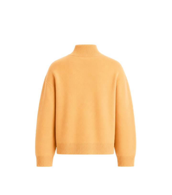 MOHAIR ‘Mango’ Q-ZIP KNIT SWEATER