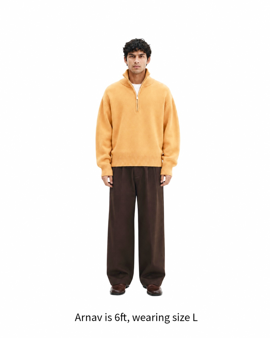 MOHAIR ‘Mango’ Q-ZIP KNIT SWEATER