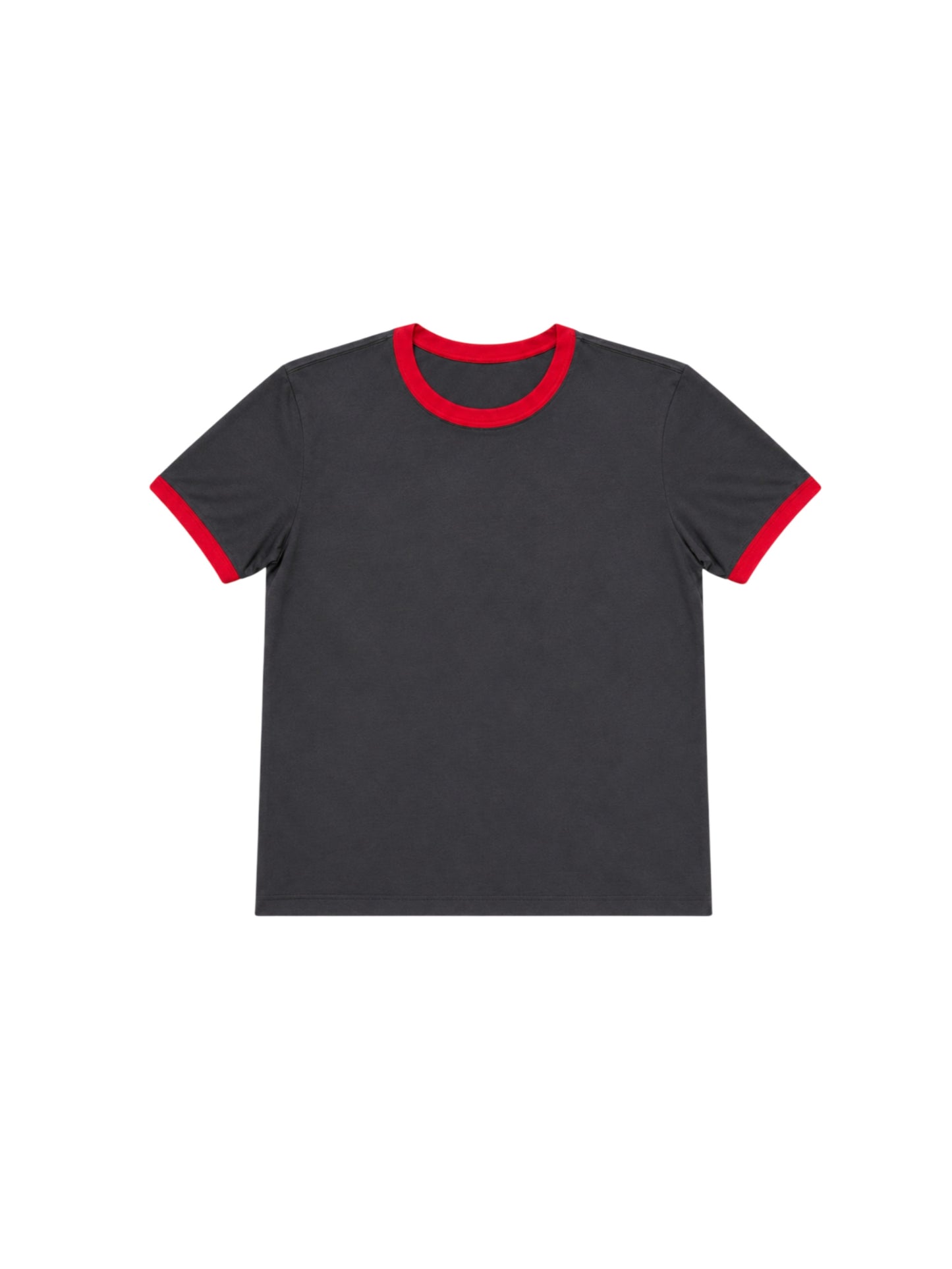 240 GSM ‘Deep grey & Red’ Ringer Tee