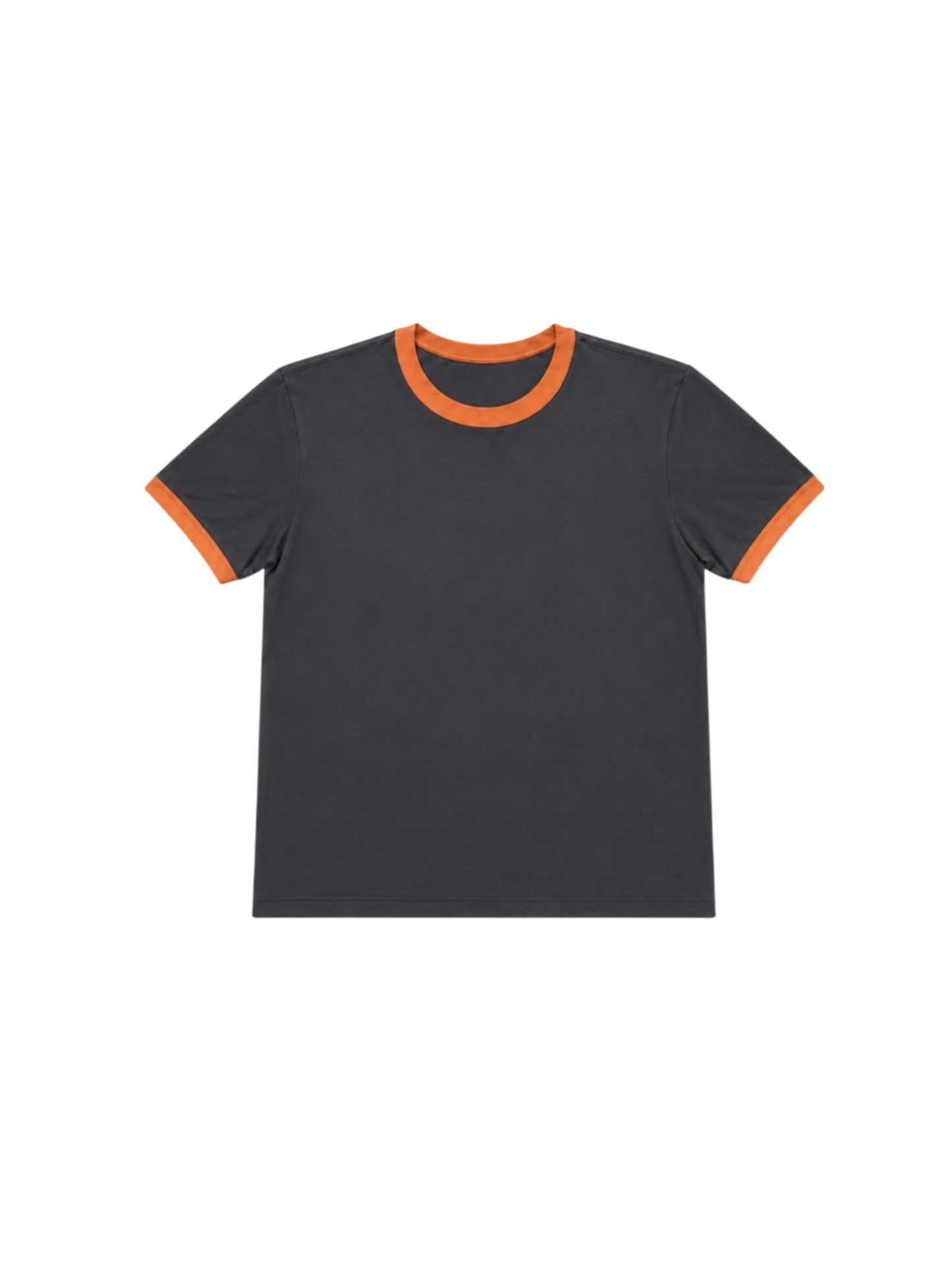 240 GSM ‘Deep Grey & Orange’ Ringer Tee
