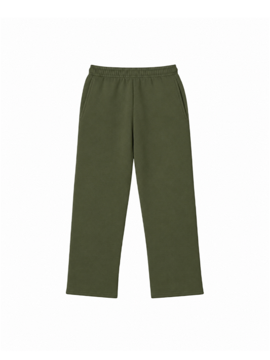 400 GSM ‘Deep-Olive’ Straight Sweatpants