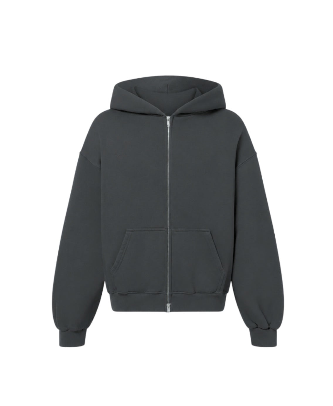 400 GSM 'Deep Grey' DOUBLE ZIP HOODIE
