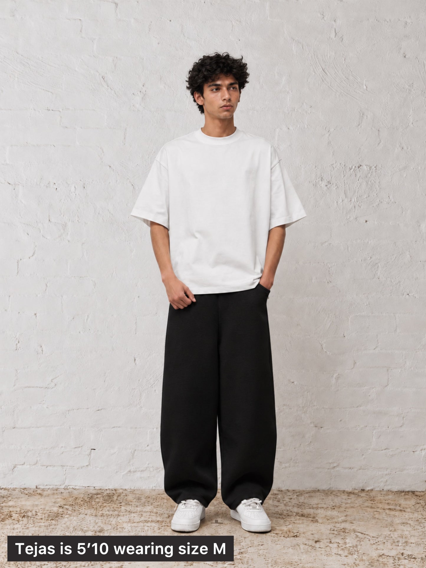400 GSM "Black" Straight Sweatpants