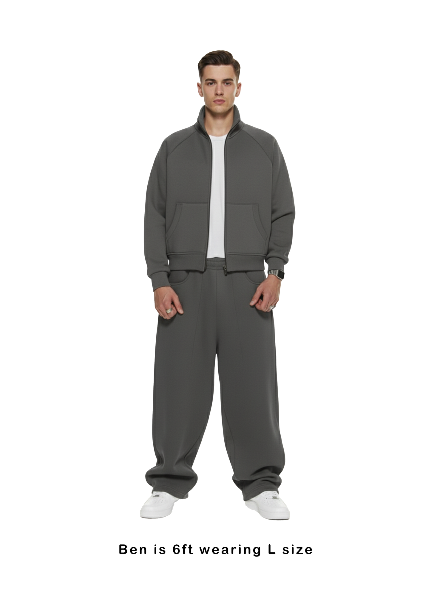 400 GSM 'Deep Grey' Track Jacket