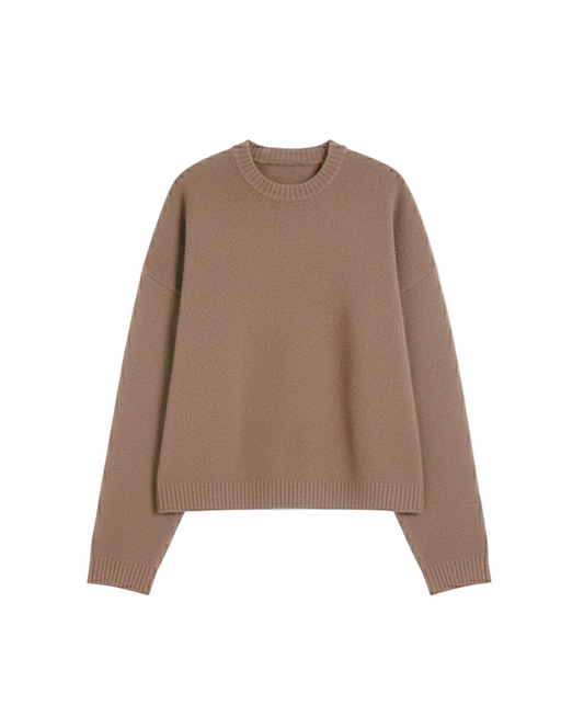 Jacquard Knitwear "Muddy Brown" Sweater