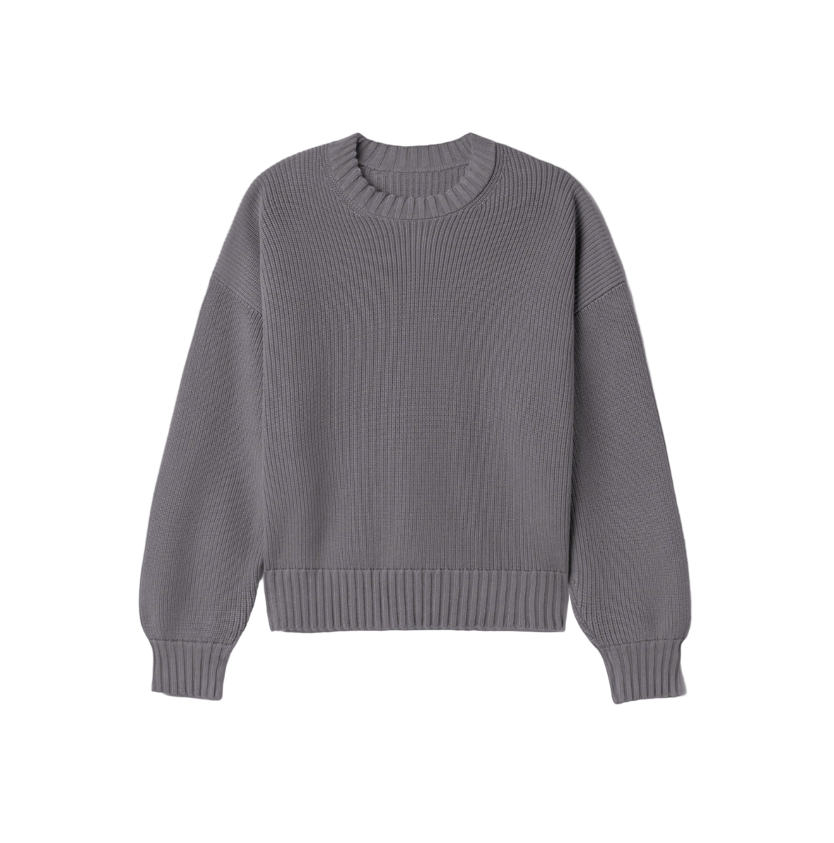 7 Gauge "Mud Gray" Knit Sweater