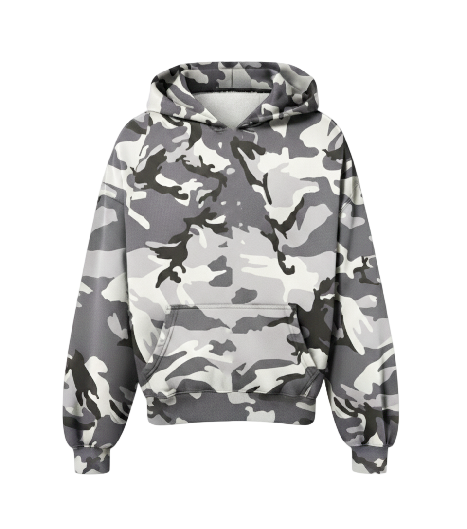 400 GSM "Snow Camo" Hoodie
