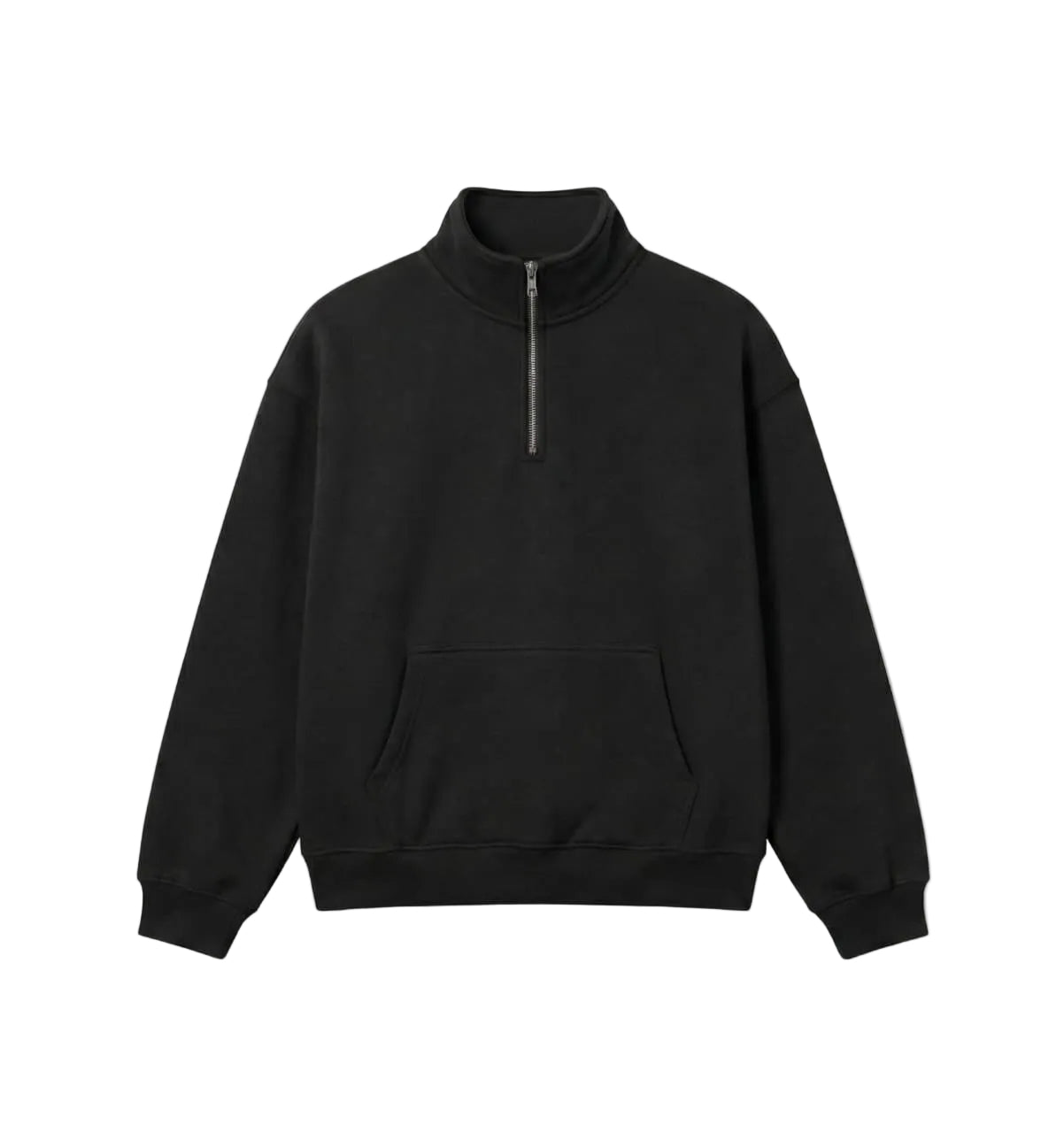 400 GSM "BLACK" Q-ZIP PULLOVER