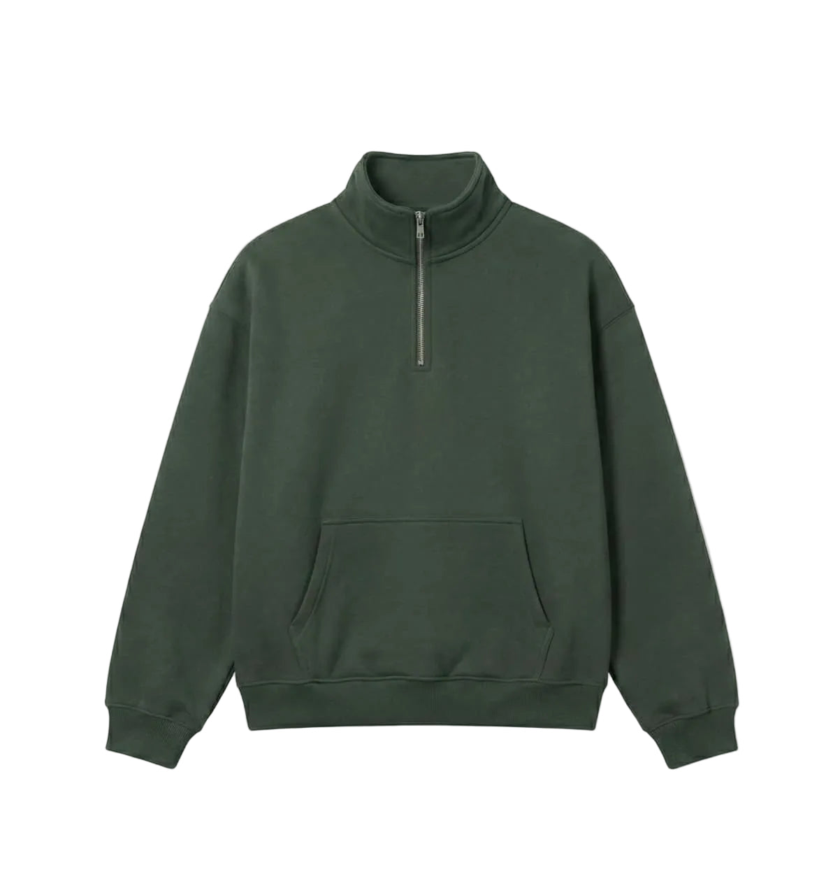 400 GSM "BOTTLE GREEN" Q-ZIP PULLOVER
