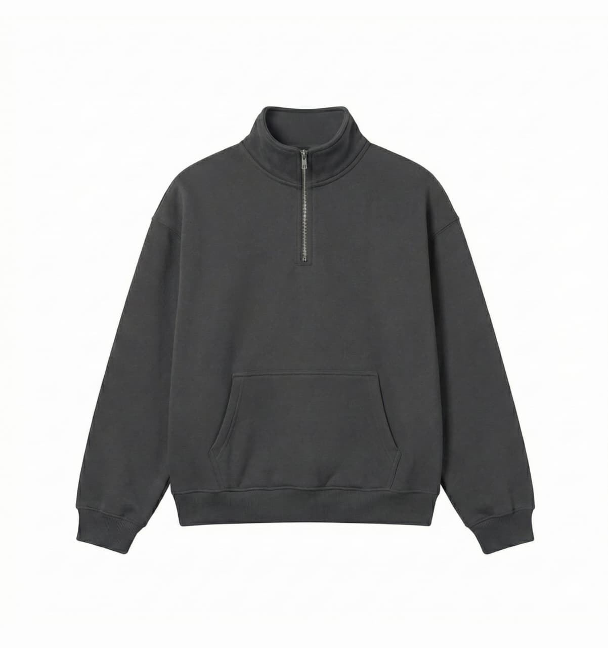 400 GSM "DEEP GREY" Q-ZIP PULLOVER