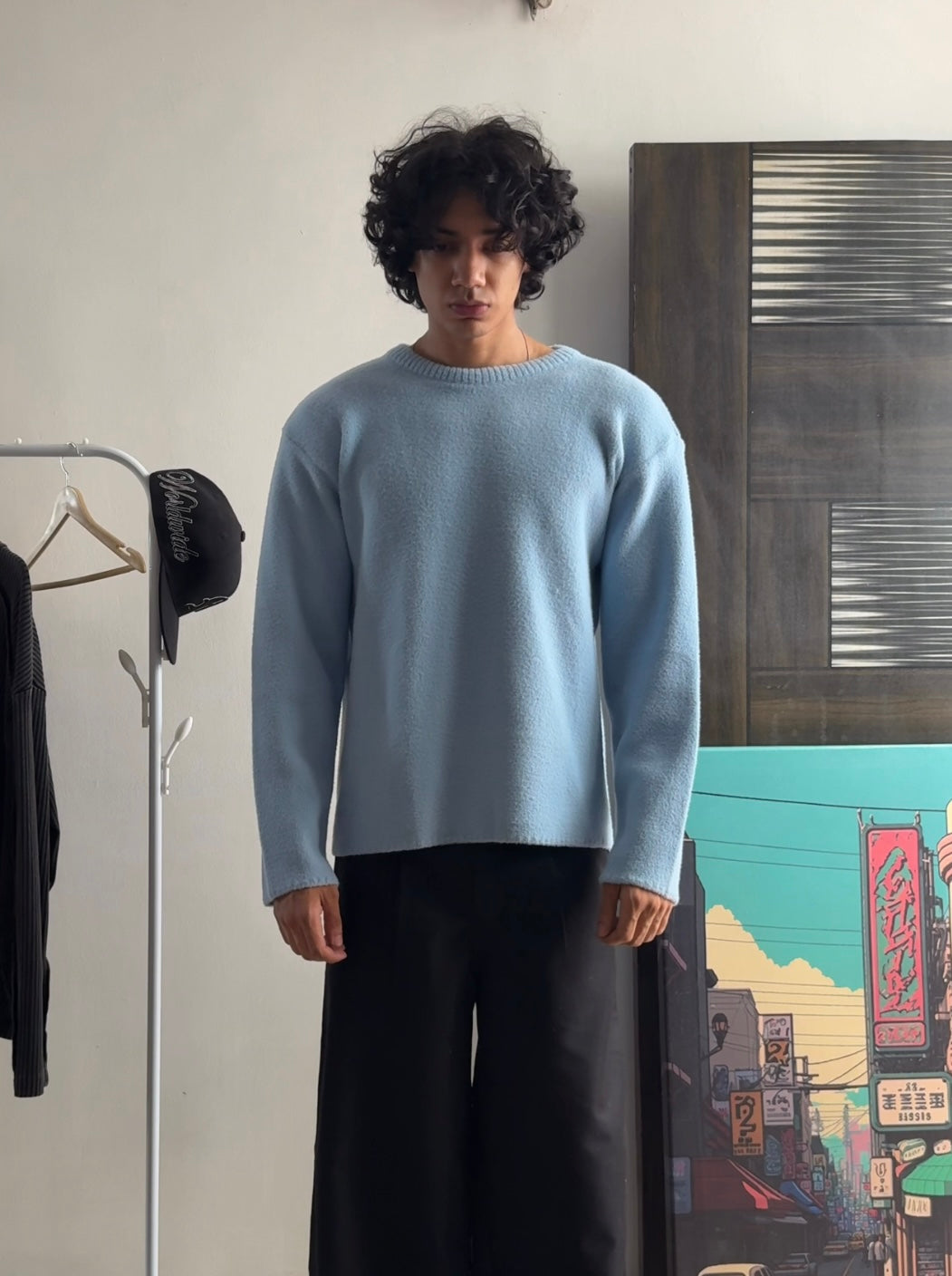 Mohair Knitwear ‘Sky Blue’ Sweater