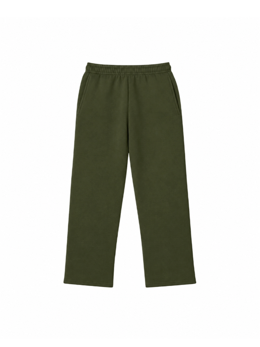 400 GSM ‘Deep-Olive’ Straight Sweatpants