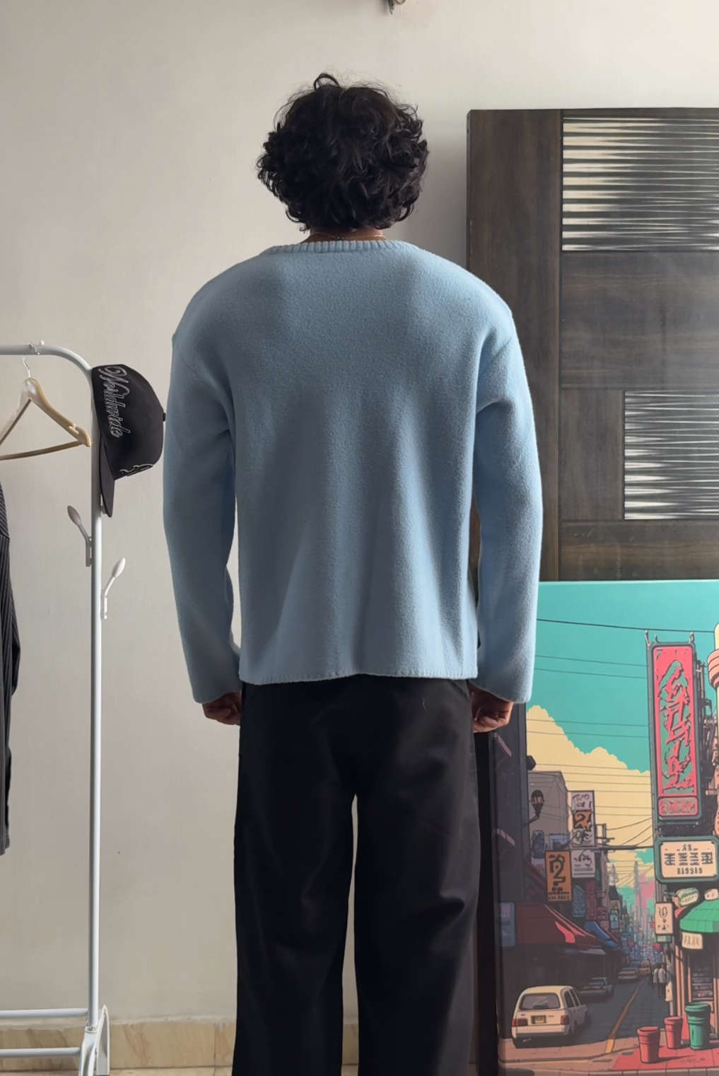 Mohair Knitwear ‘Sky Blue’ Sweater