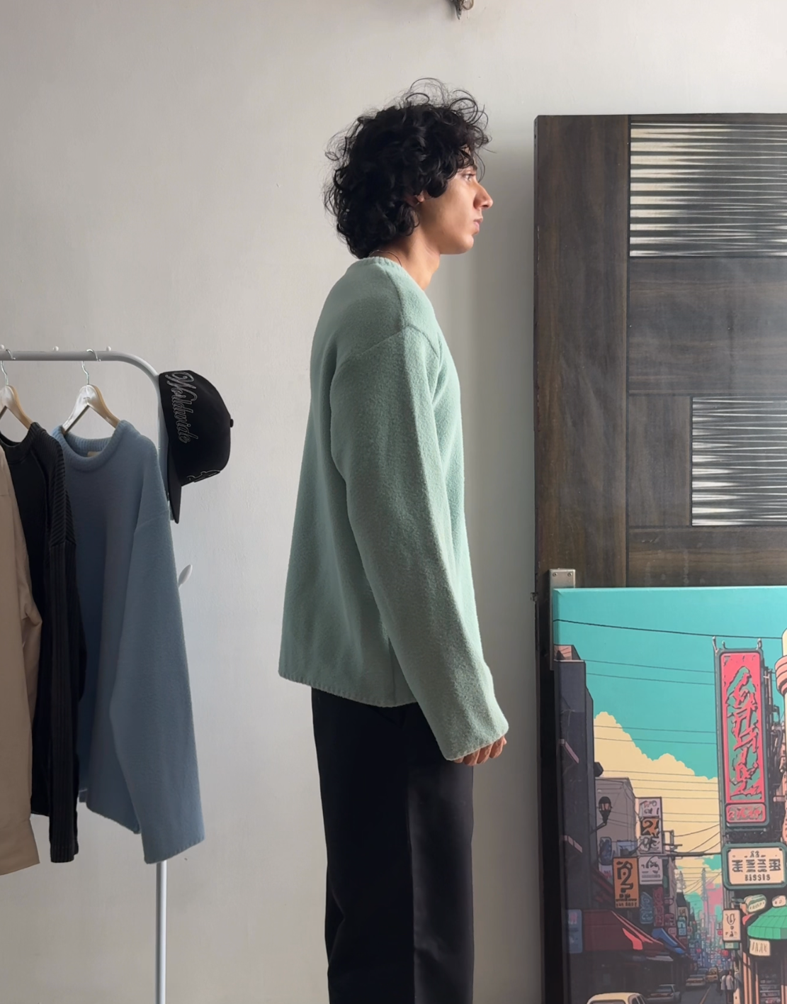 Mohair Knitwear ‘AQUA GREEN’ Sweater
